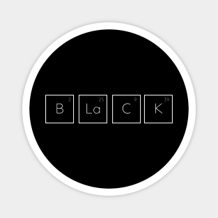 Black Periodic Table of Elements Magnet